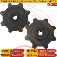 2PCS 1 Hole 8 Teeth Drive Sprocket 7107228 For Bobcat MT52 Mini Track Loader