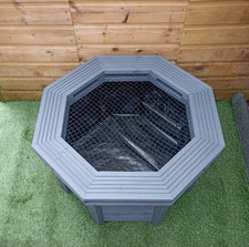 Mesh Cover For Octagonal Garden Pond 83x83cm In Grey Delivered Ready Assembled