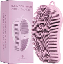 Silicone Body Scrubber Dual-Sided, Pink, Exfoliate
