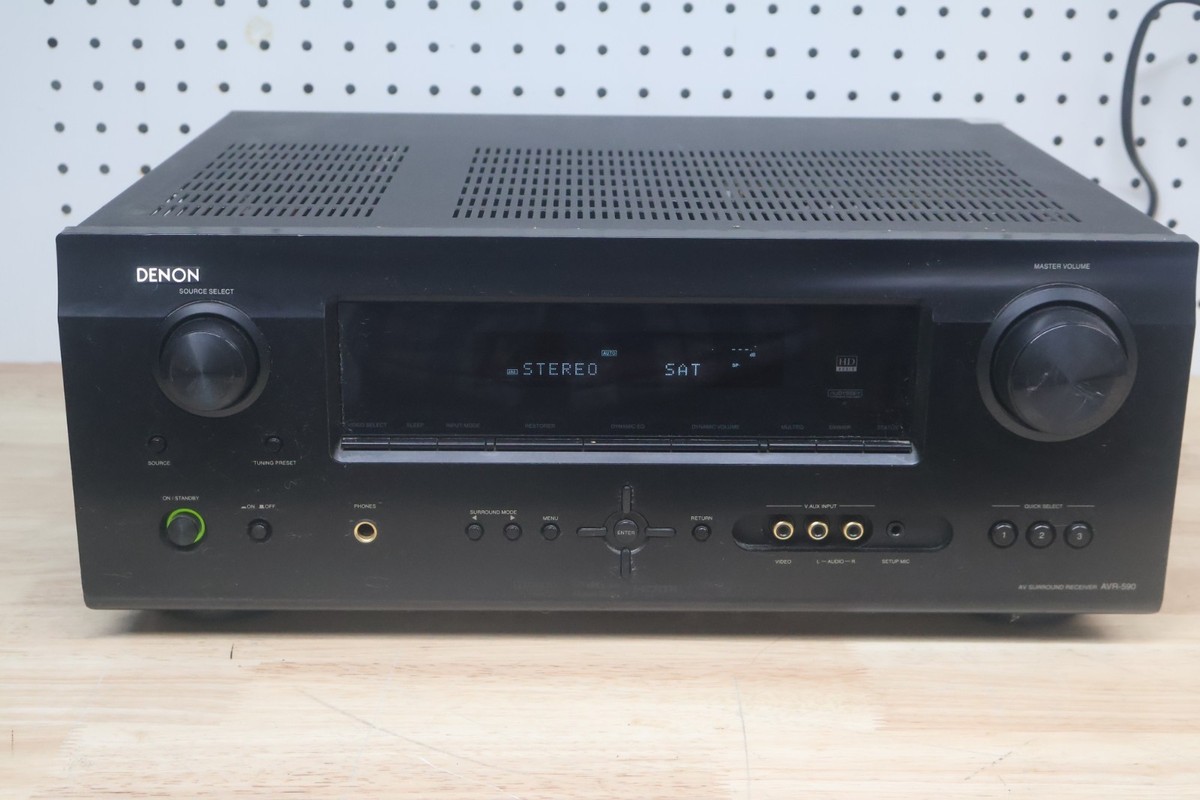 Used Vintage Black Denon Model AVR-3300 AV Stereo Surround Sound