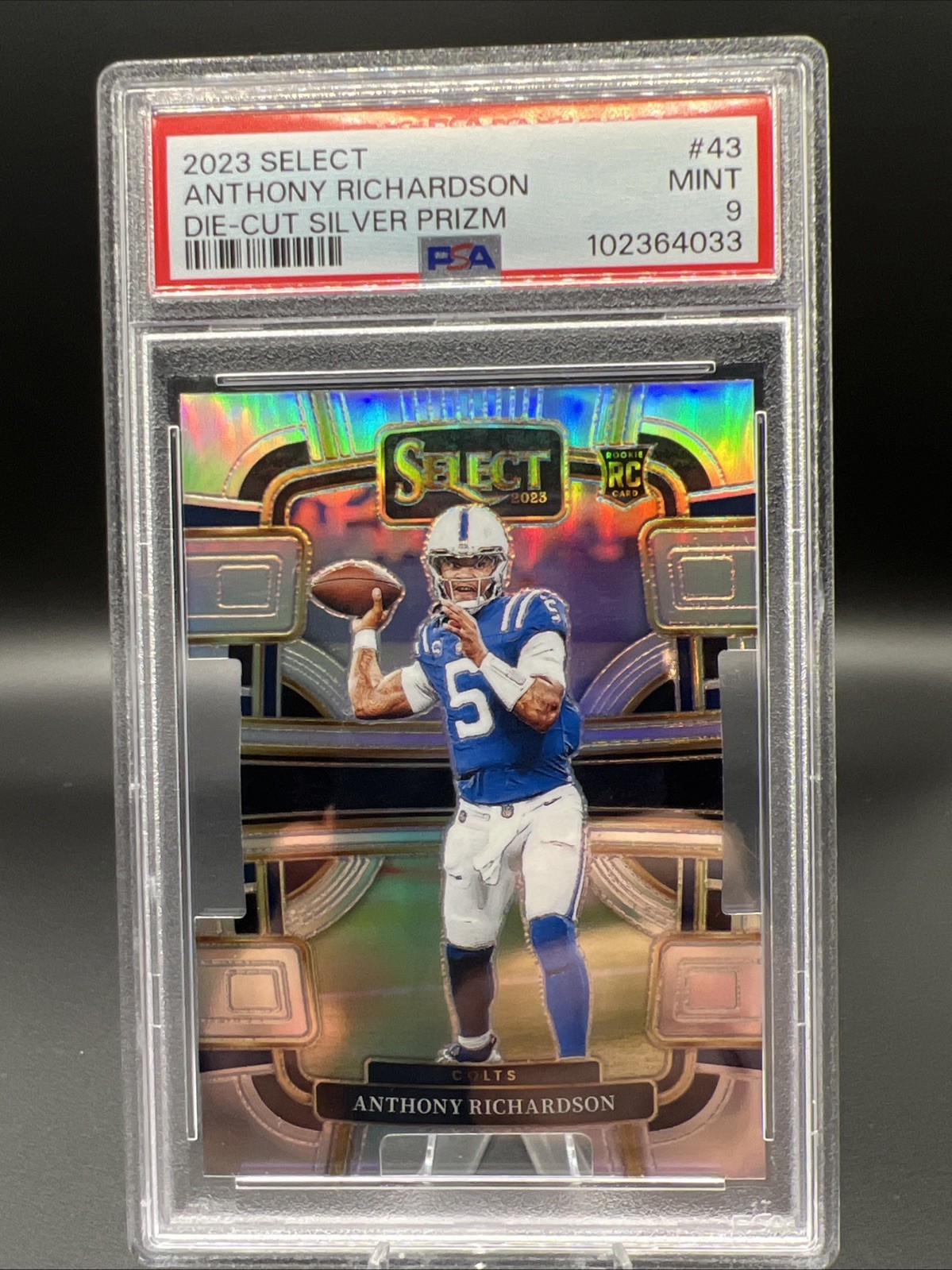 2023 Panini Select - Concourse Anthony Richardson #43 Silver Prizm Die-Cut (RC)