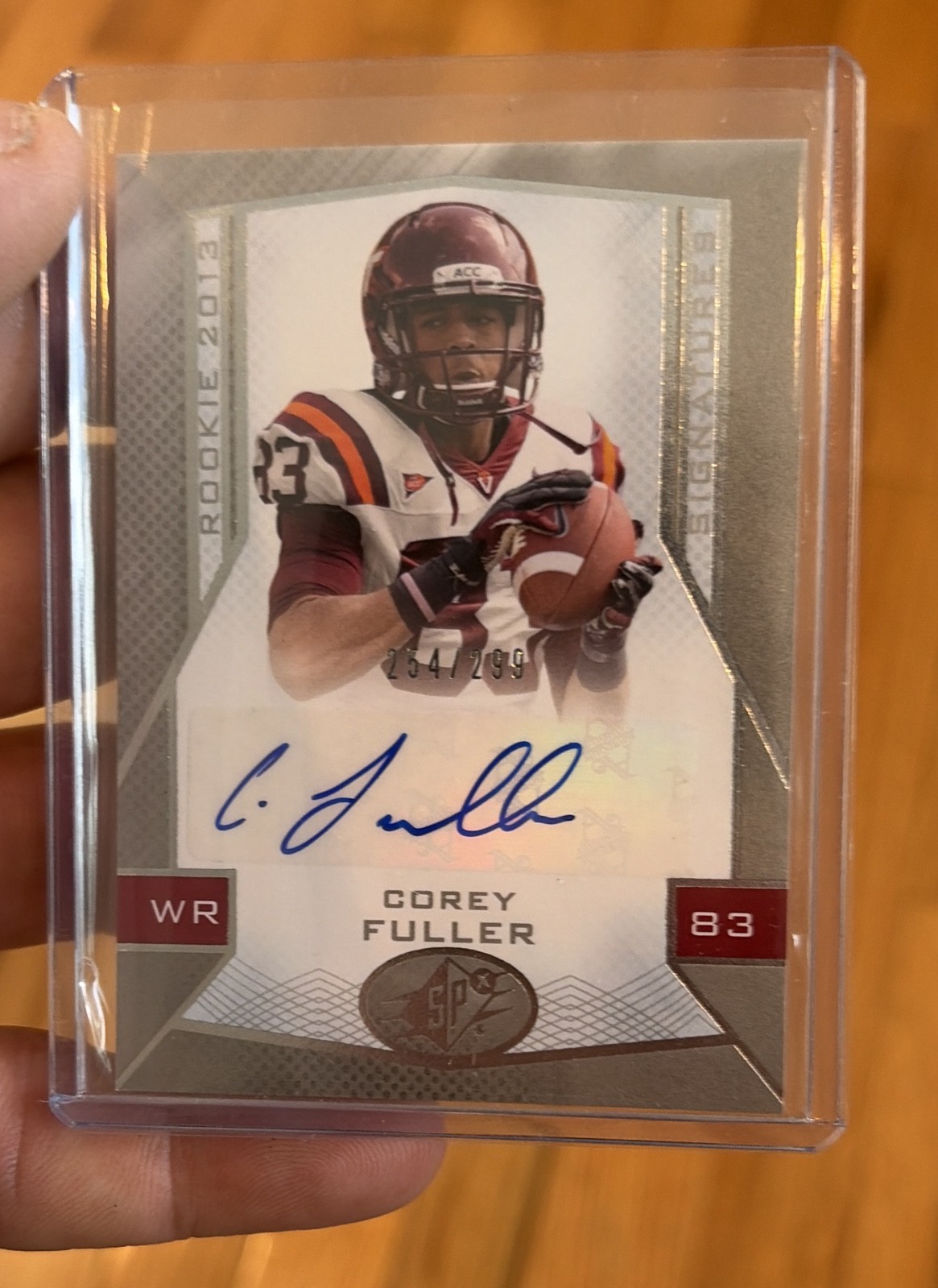 2013 SPx - Rookie Signatures Corey Fuller #134 /299 (AU, RC)