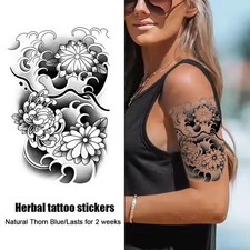 Large Temporary Fake Tattoo Full Sleeve Leg Arm Waterproof Men Stickers O6I1