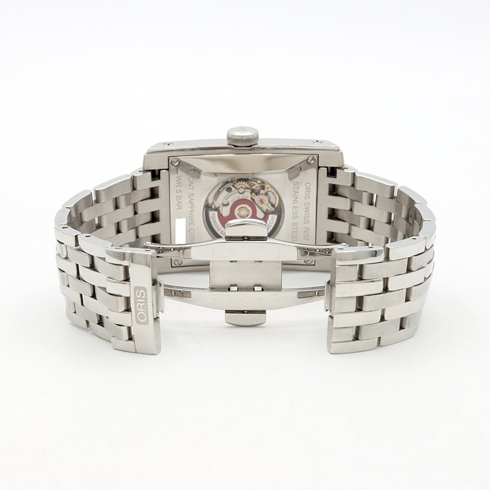 ORIS Rectangular Date 7657 Skeleton Back 50m Wate… - image 2