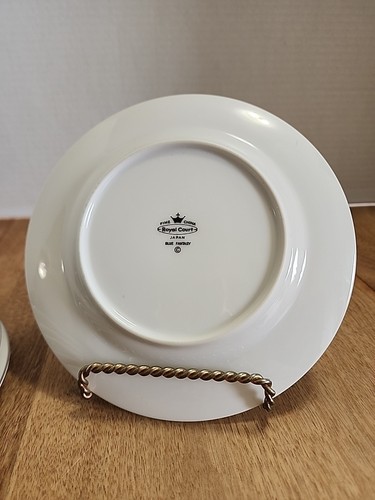 6er Set Royal Court Blue Fantasy Fine China of Japan 6-1/2" Teller - Bild 3 von 15