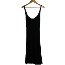 REFORMATION JEANS Women's Mary tank flare Midi Dress Black minimalist size Small