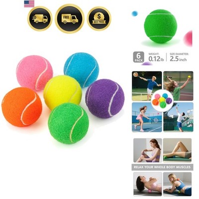 6-Pack Tennis Balls for Beginner Training Practice- Bulk Dog Balls for Fetch ...