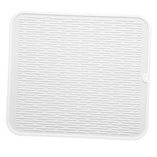 Silicone Dish Drying Mat for Multiple Usage,Easy clean,Eco 24"L x 18"W White
