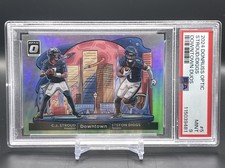 C.J. Stroud Stefon Diggs PSA 9 2024 Panini Donruss Optic Downtown Duos Texans 62