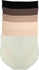 Felina Super Stretchy Cotton Hi-Cut Brief 6-Pack, Multi, Small