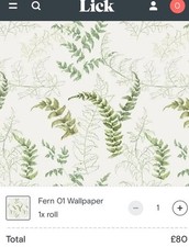 Lick Fern 01 Wallpaper Roll New Green Botanical