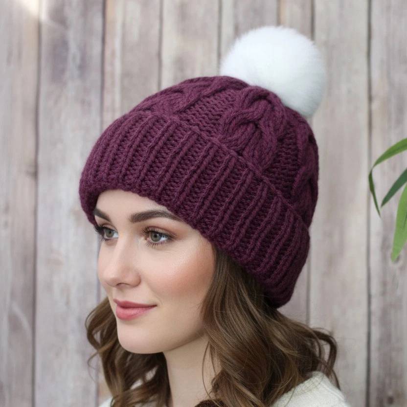 Knitting Pattern, Ladies, Hat, Womens Beanie, Adult, Cable, Chunky, SKP504 - Image 4 of 4