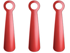 Pack of 3 IKEA Shoe Horn IKEA SNOSKYFFEL Steel 7" Red Shoehorn