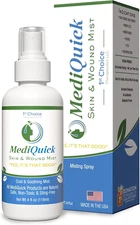 Mediquick Antiseptic Spray Mist 4 Fl Oz | Skin & Wound Repair First Aid Spray fo