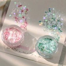 1Box Mixed Nail Dried Flower Shell Sequins Flour Nail Shining Nail Salon