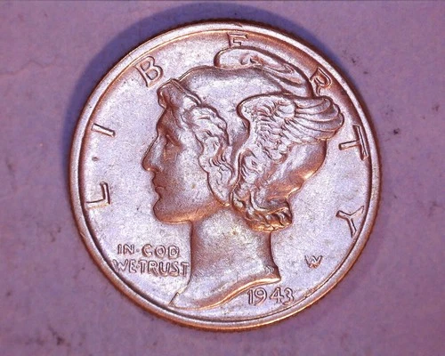 1943 MERCURY DIME*** AU+  **1126-6