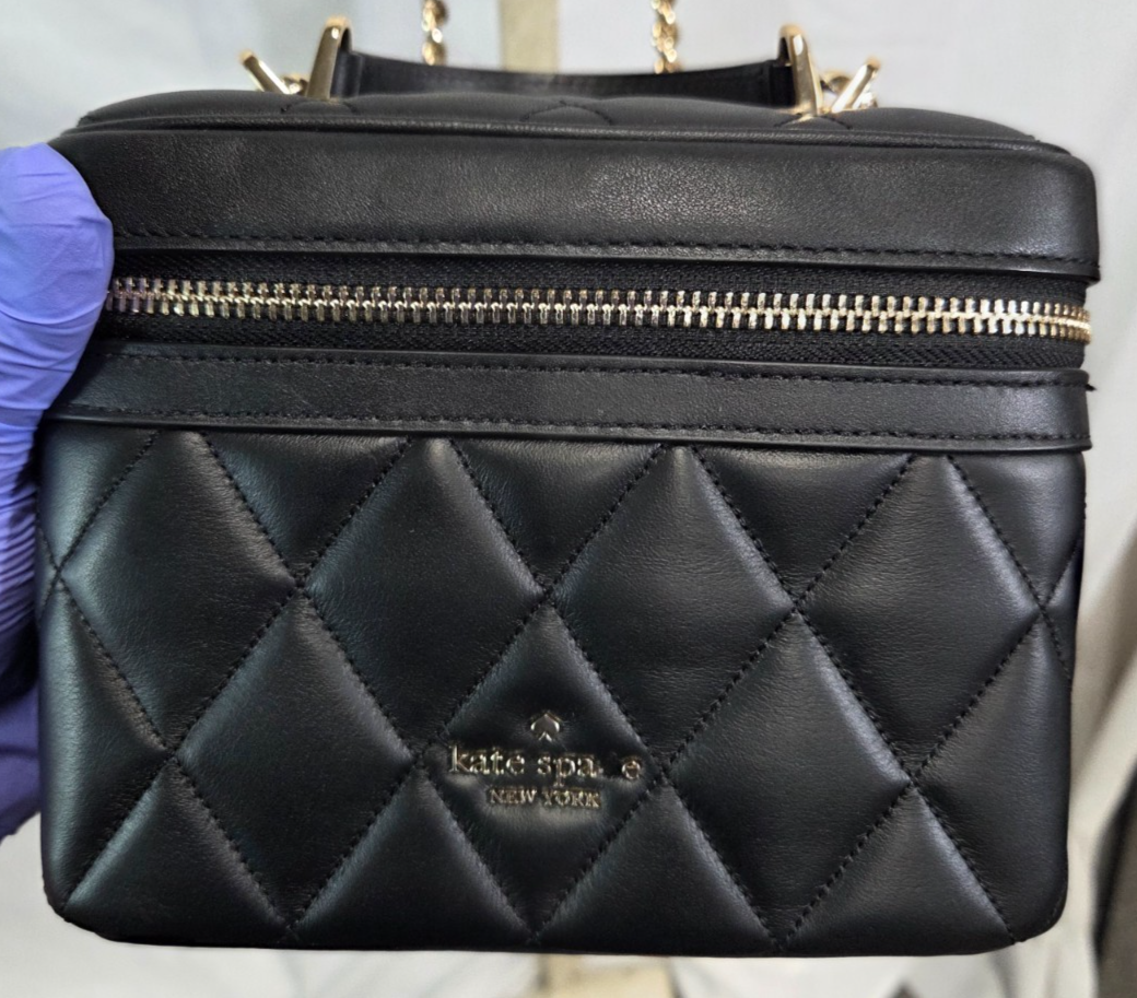 Kate Spade Carey Quilted Leather Chain Strap Trunk Crossbody Bag