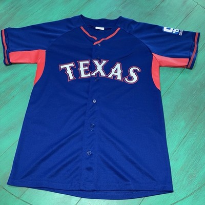 Youth XL Texas Rangers Button Down Baseball Jersey