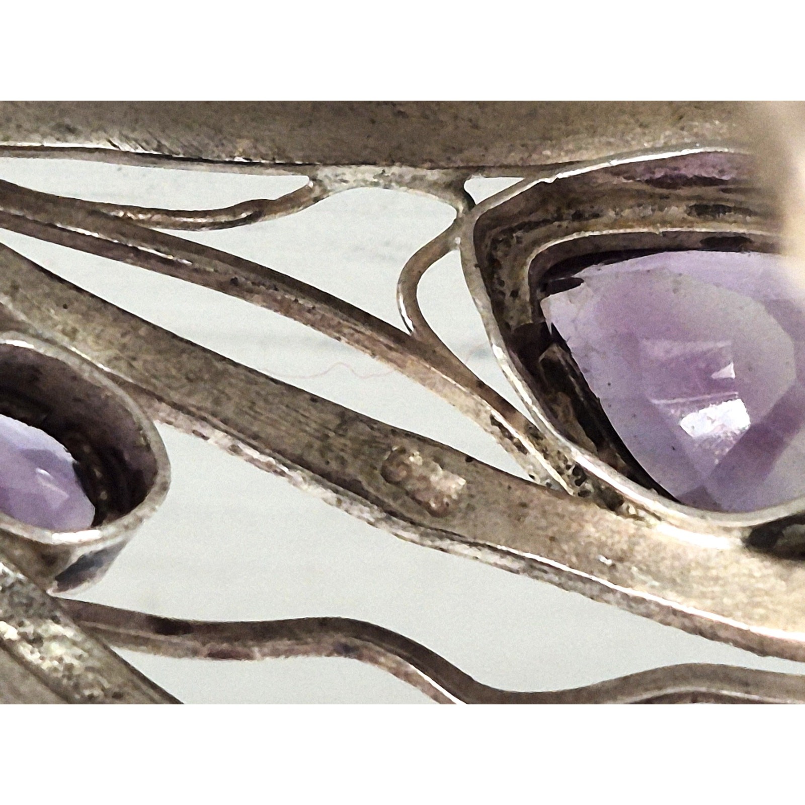 Sterling Silver Artisan Amethyst Multi-Strand Wav… - image 6