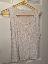 loft white sequined tank top