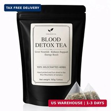 Jamaican Healing Garden Blood Detox Tea, Wildcrafted Herbs with Guaco, Burdock R