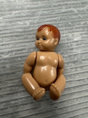 vintage DOLL HOUSE DOLL Infant redhead 1-3/4  Small Midge Baby