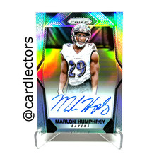 2017 Panini PRIZM MARLON HUMPHREY Rookie Autographs #RA-MHP Silver PRIZM RAVENS