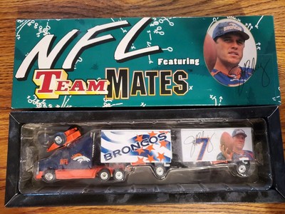 1998 QB Club NFL Team John Elway Semi Truck and Trailers White Rose