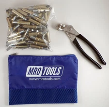 50 3/16 Cleco Sheet Metal Fasteners Plus Cleco Pliers w/Carry Bag(K1S50-3/16)