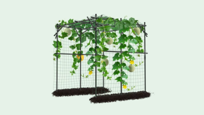 SLSY Tall Garden Arch Trellis for Climbing Plants 79'' Cube