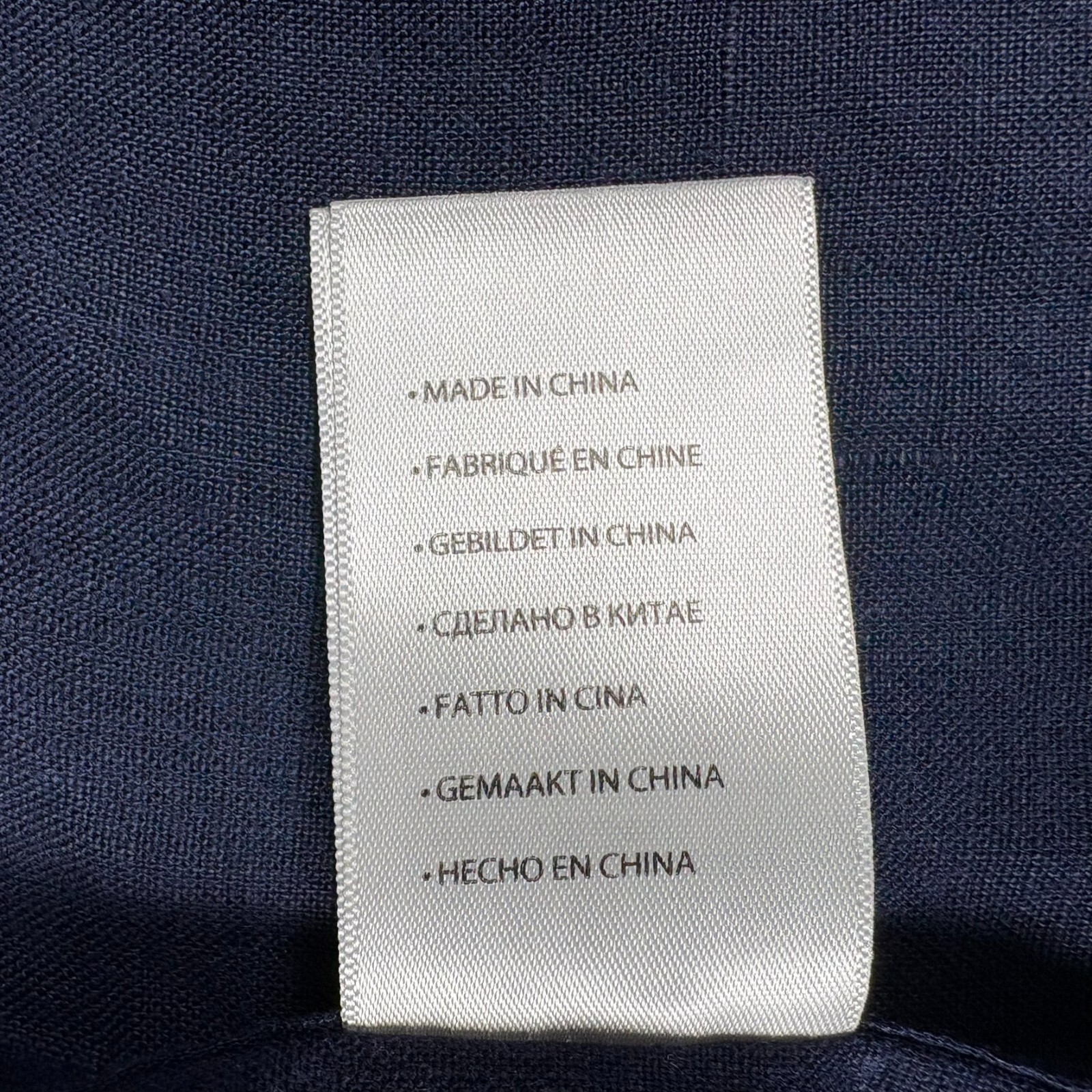 Oak Hill Men's Shirt 2XL 2XB Long Sleeve 100% Linen Blue Solid Blue Relaxed Fit