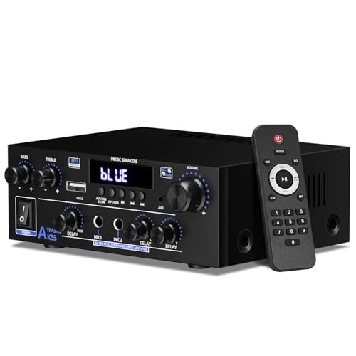 1000W Amplificatore Audio, Stereo Bluetooth 5.3 casa, Adatto per Due Altoparlant - Foto 2 di 8