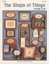 Shape Of Things Cross Stitch Booklet 1988 Busa Country Sampler Cats Herbs Bunny