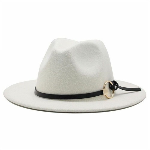Flat Brim Jazz Fedora Hat Formal Hats 