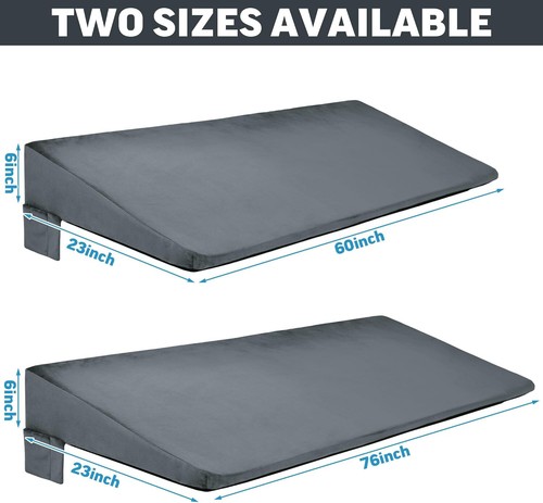Wedge Pillow 60" for Acid Reflux, Snoring & Back Pain - Bed Pillow Support - Picture 2 of 10