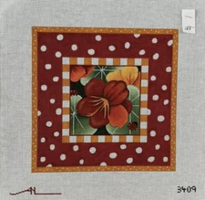 Flora Ladybug Polkadot Amanda Lawford Handpainted Needlepoint Canvas 13ct 3409