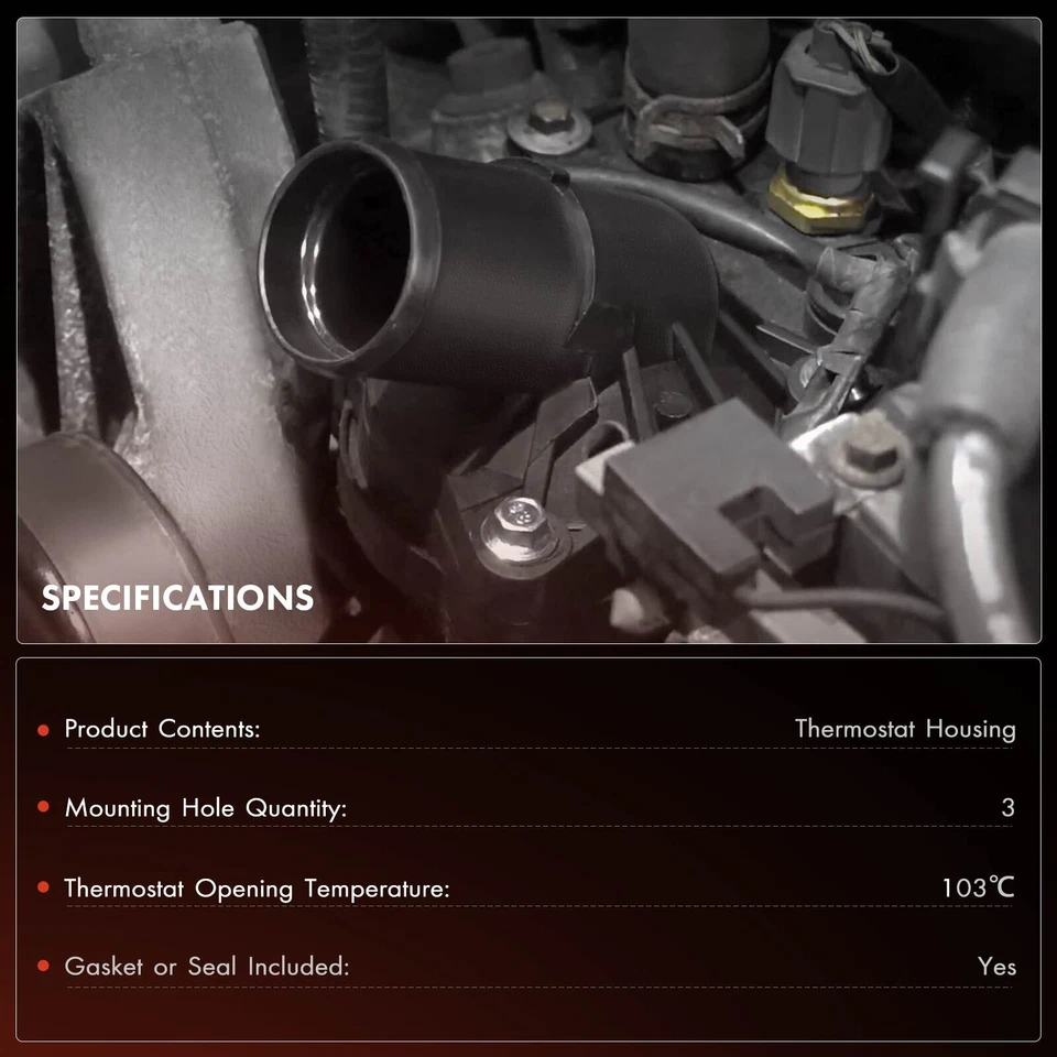 Engine Coolant Thermostat Housing Assembly for Audi A6 allroad A6 Quattro Q5 RS5 - Image 2 of 4