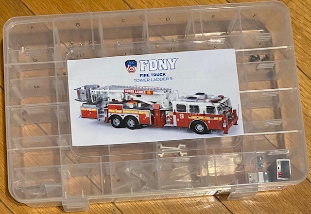 FDNY Ladder Company 9, 1:24 scale diecast, spare screws + small spare components