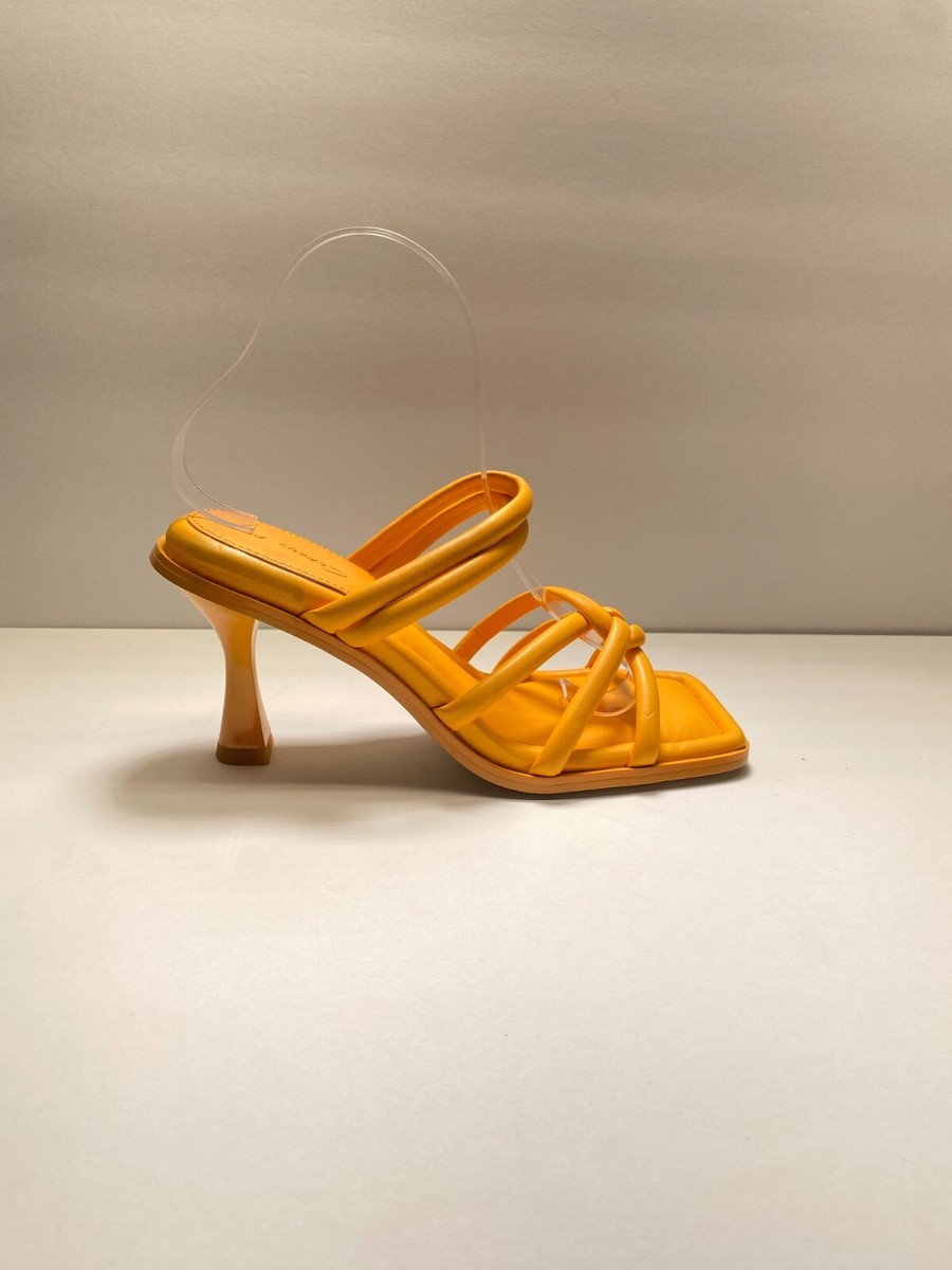 Sam Edelman Circus Orange Savanna Strap Cushion Sandal Sz UK