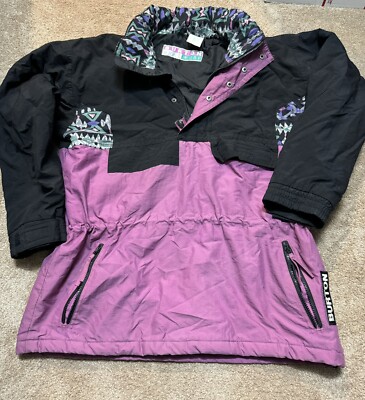 Vintage Burton Surfwear Hooded Puffer Anorak Snowboard Ski Jacket Coat Size M