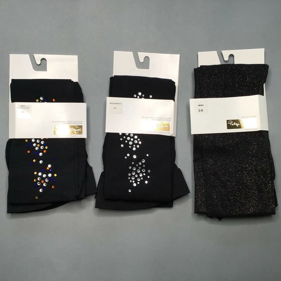 Damen Modische Nahtlose Strumpfhose Blickdicht Schwarz mit Funkeln Neu - Bild 1 von 1