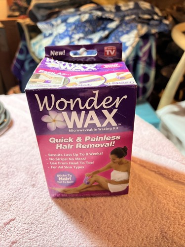 WONDER WAX Quick & Painless Hair Removal - Waxing Kit - New Open Box - 第 1/5 張圖片