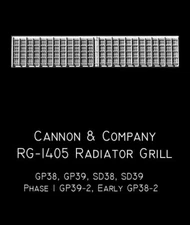New  Cannon & Company RG-1405 Radiator Grille GP/SD38/39 +early Dash2's $5 Offer