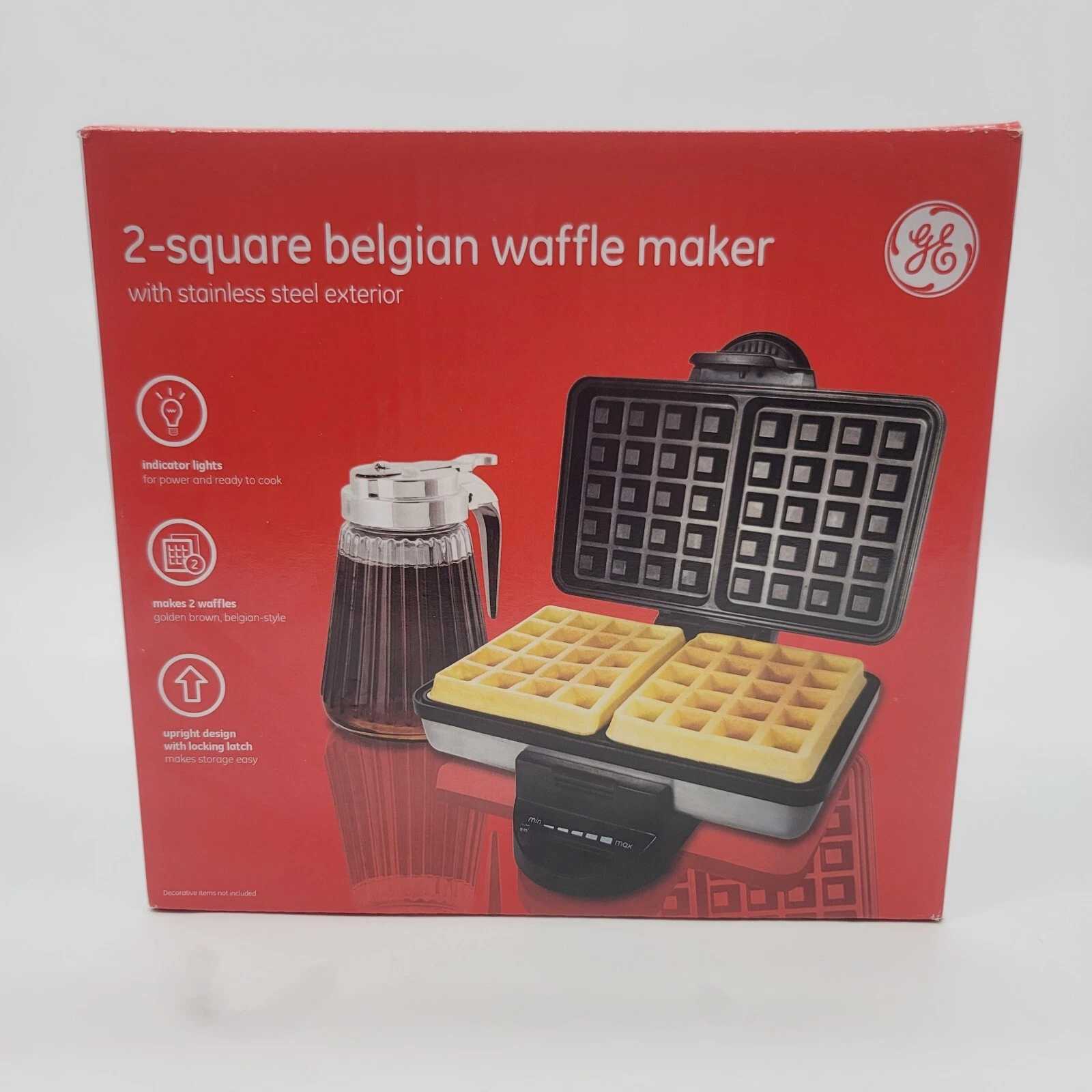 2 Square Belgian Waffle Maker General Electric