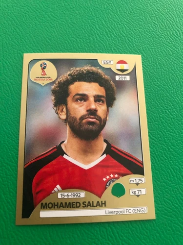PANINI MOHAMED SALAH WORLD CUP 2018 STICKER GOLD VERSION EGYPT 