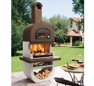 Forno barbecue in muratura colorato in massa palazzetti diva forno a ... Barbecue forno a legna