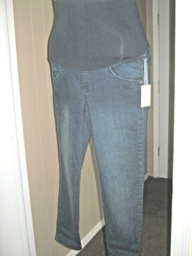 New Size 8 Maternity Stretch Slim Jeans Blue 8 Denim Full Panel ankle NWT $54 - Picture 2 of 3