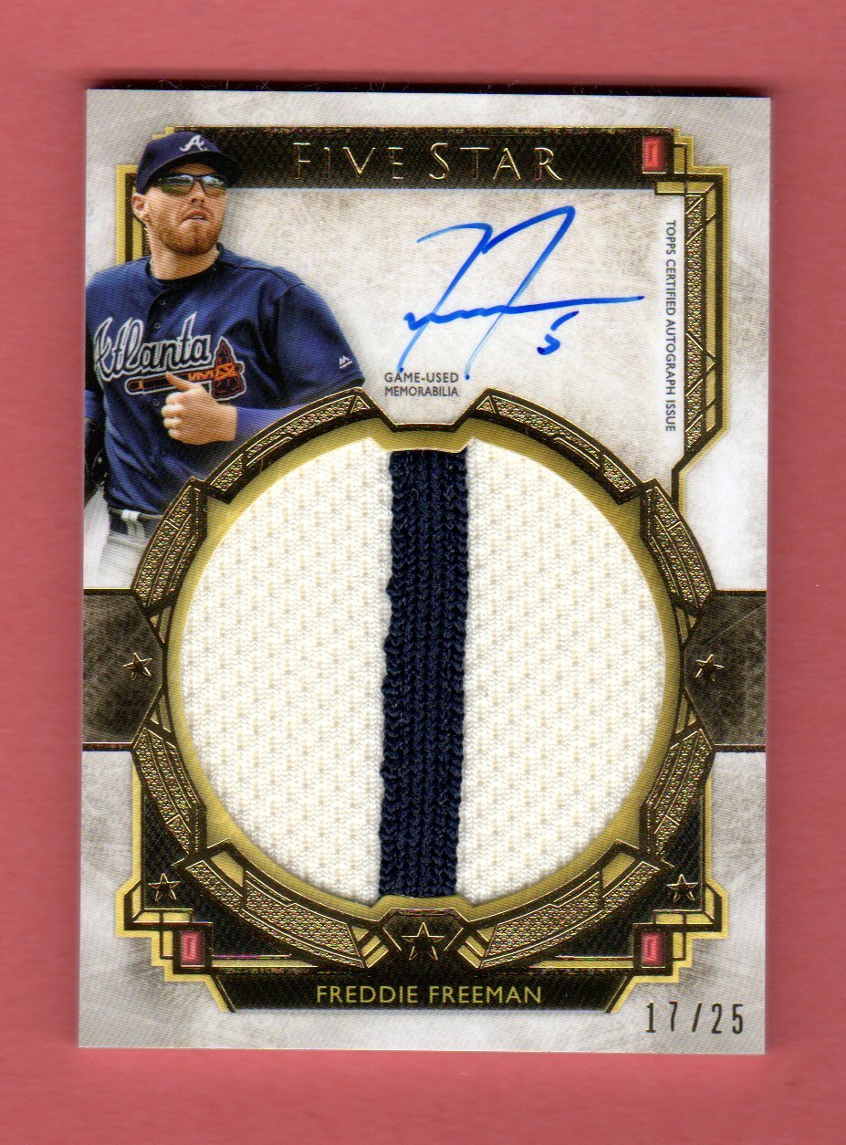 FREDDIE FREEMAN 2018 TOPPS FIVE STAR JUMBO PATCH AUTOGRAPH AUTO SP 