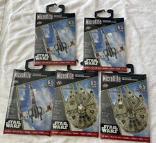 FIVE STAR WARS MILLENNIUM FALCON (2) & X-Wing (3) MICROKITE NEW SEALED 6.5" LONG