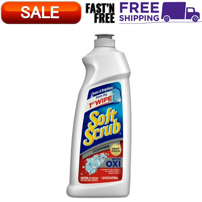 Soft Scrub Multi-Purpose Cleanser with OXI, Surface Cleaner, Deep Clean, 24 Oz